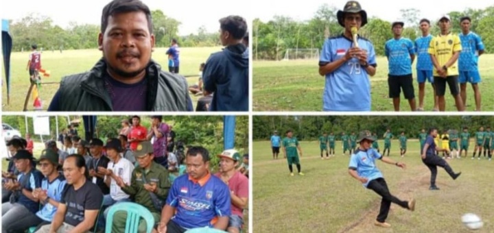 Jalin Silaturahmi Antar Desa, Pemdes Desa Cempaka Sakti Gelar Turnamen Sepak Bola Liga Palembaja