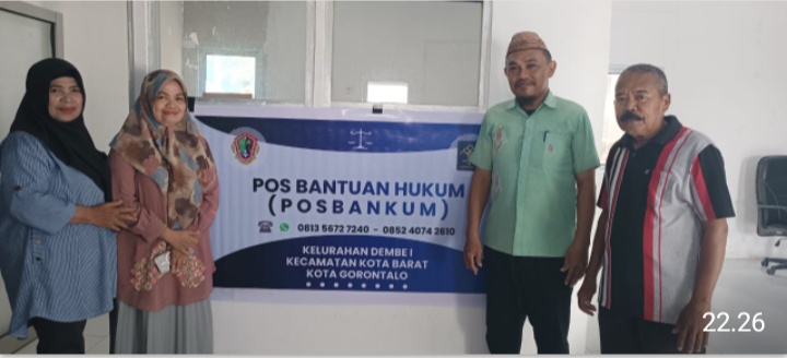 Umar Latif Di Daulat Ketua Posbankum Kelurahan Dembe 1 Kota Gorontalo