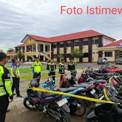 Razia Balap Liar,   Polres Pohuwato Jaring  Puluhan Kendaraan Bermotor,