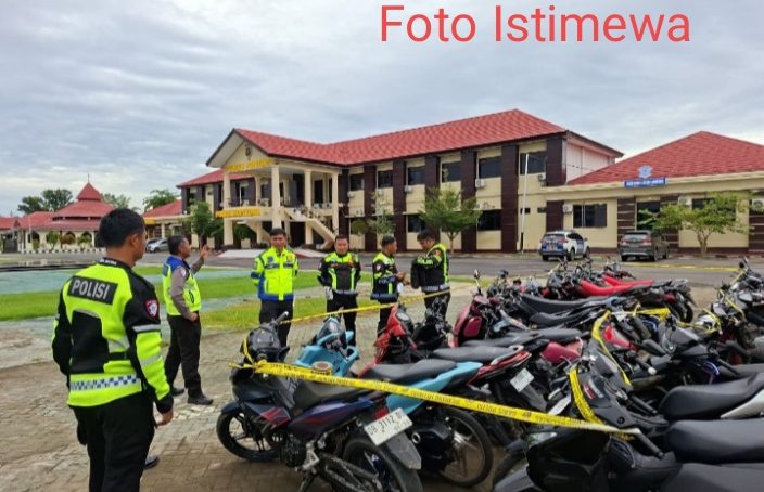 Razia Balap Liar,   Polres Pohuwato Jaring  Puluhan Kendaraan Bermotor,