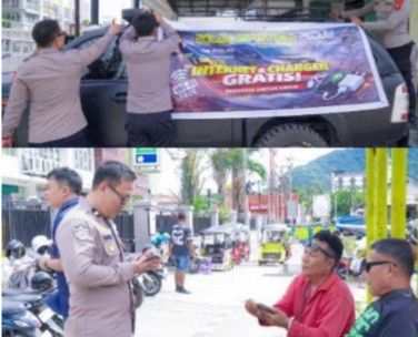 Polda Gorontalo Hadirkan Spot WiFi Gratis di Kawasan Niaga