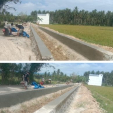 Moh. Fajri Thaib : “Pekerjaan jaringan Irigasi sekunder di Kecamatan Duhiadaa justeru hampir selesai”