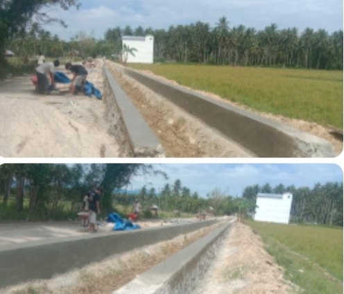 Moh. Fajri Thaib : “Pekerjaan jaringan Irigasi sekunder di Kecamatan Duhiadaa justeru hampir selesai”