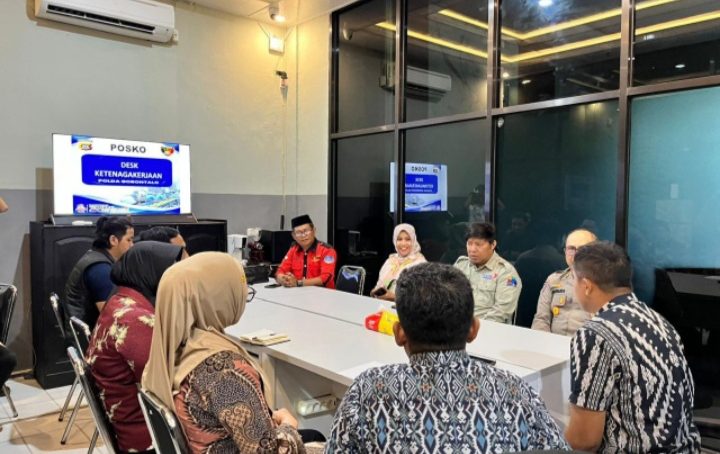 Dirreskrimsus Polda Gorontalo Pimpin Audiensi dan Sosialisasi Posko Desk Ketenagakerjaan Bersama Serikat Pekerja