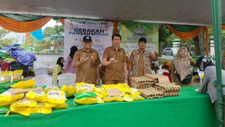 Pemkab Lahat, Melalui Dinas Ketahanan Pangan, Lakukan Gerakan Pasar Murah (GPM)