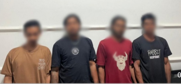 Empat Terduga Pelaku Narkoba di Kawasan Tambang Marisa, Di amankan Polres Pohuwato