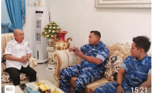 Bupati Pohuwato Terima Kunjungan  Dansatradar 207 Kwandang