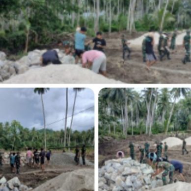 Kodim 1313 Pohuwato Pacu Pembangunan Jembatan Beton Di Wanggarasi Tengah