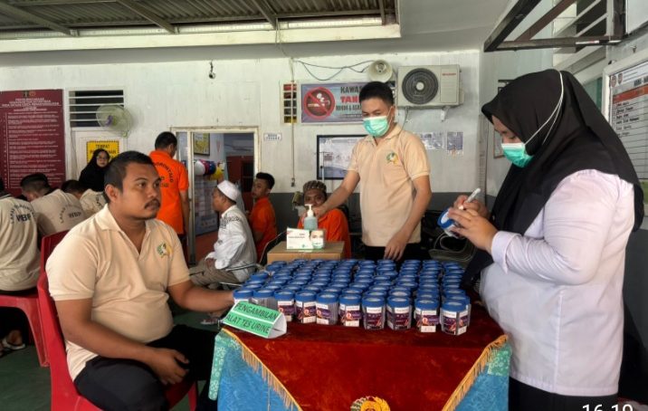 Tes Urine Massal di Lapas Gorontalo, 318 Orang Dinyatakan Negatif Narkoba