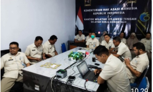 Pimpin Apel Virtual Lintas Wilayah, Kakanwil KemenHAM Sulteng Tekankan Kekompakan Seluruh Tim