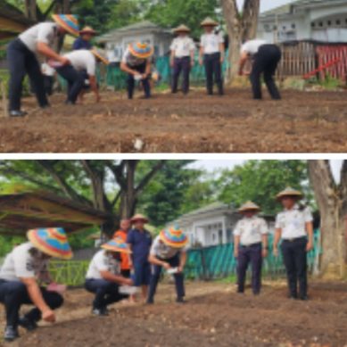 Kalapas Gorontalo dan Jajaran Gelar Penanaman Sayuran