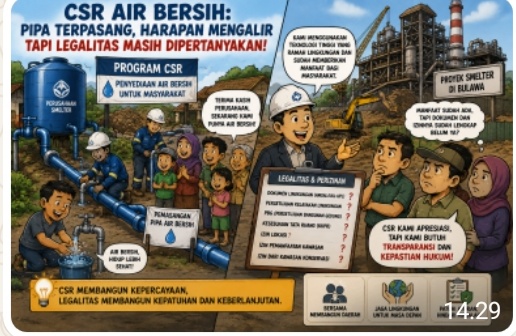 “CSR Jalan, Legalitas Smelter di Bulawa Masih Jadi Tanda Tanya”