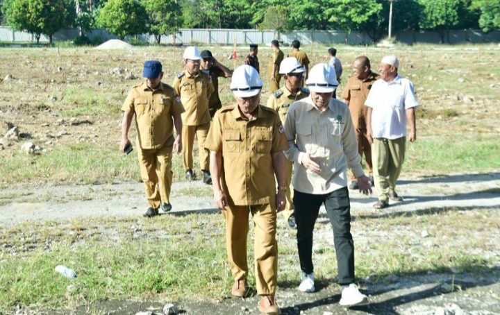Bupati dan Wabup Tinjau Kesiapan Pembangunan Kantor Bupati Pohuwato