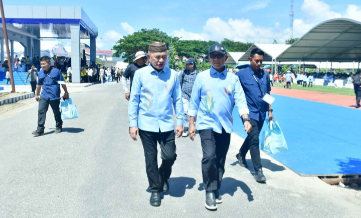 Bupati  dan Wabup Pohuwato Hadiri Pembukaan PENAS  Di Kabupaten Gorontalo