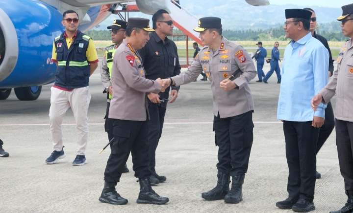 TIBA DI GORONTALO,  KAPOLRI SIAP DAMPINGI PRESIDEN RI DI PUNCAK PENAS XVII