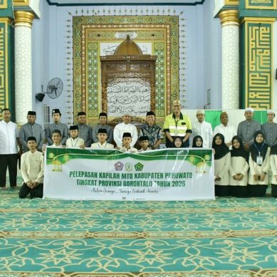 Lepas Kafilah MTQ Pohuwato, Wabup Ajak Peserta Tampil Percaya Diri dan Harumkan Nama Daerah