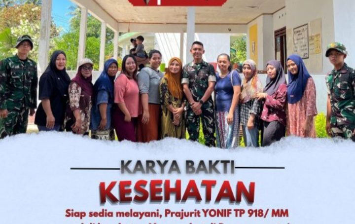 Bangga Di Kunjungi, Warga Taopa Parimo Apresiasi Kegiatan Karya Bhakti Kesehatan, Yon 918/MM.