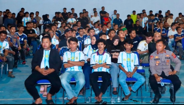 Polda Gorontalo Sukses Ciptakan Momen Kebersamaan, Nobar Final Piala Dunia 2026 Dipadati Ratusan Warga