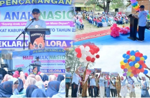 Bupati Pohuwato Canangkan Hari Anak Nasional 2026 dan HUT ke-81 RI