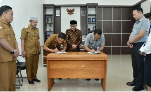 Bupati Saksikan Penandatanganan PKS Perlindungan Kekayaan Intelektual di Pohuwato