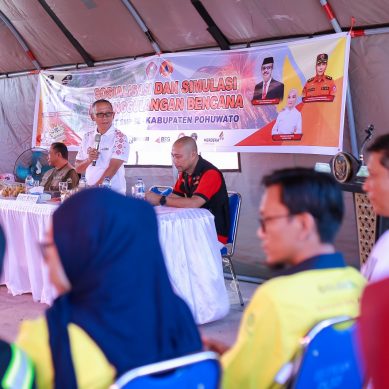 Wabup Iwan Adam Buka Sosialisasi dan Simulasi Penanggulangan Bencana bagi Siswa SMP se-Pohuwato