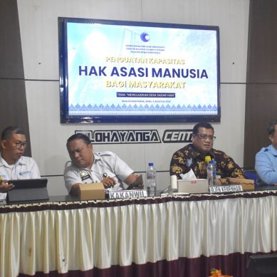Dua Desa di Gorontalo Jadi Barometer Desa Sadar HAM, Irjen KemenHAM dan Kakanwil Tegaskan Tugas Penggerak HAM
