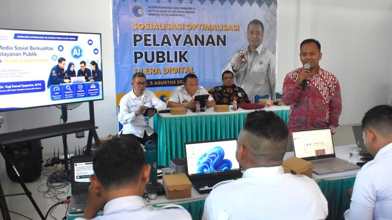 Akselerasi Pelayanan Publik di Era Digital, Irjen KemenHAM Tekankan Pentingnya Etika Media Sosial dan Penerapan AI bagi ASN KemenHAM Gorontalo