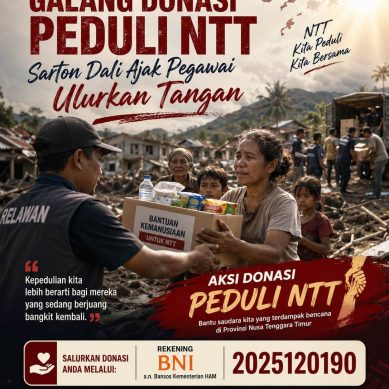 KemenHAM Gorontalo Galang Donasi Peduli NTT, Sarton Dali Ajak Pegawai Ulurkan Tangan