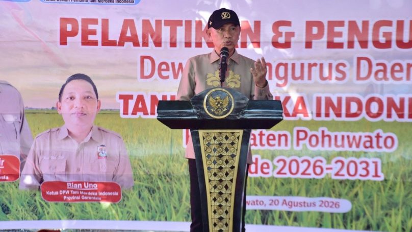 DPD Tani Merdeka Indonesia Pohuwato Dikukuhkan, Bupati Titip Harapan untuk Petani