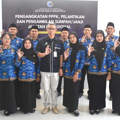 497 PPPK Resmi Bergabung dengan Kementerian HAM, 13 Pegawai Dilantik di Wilayah Kerja KemenHAM Gorontalo