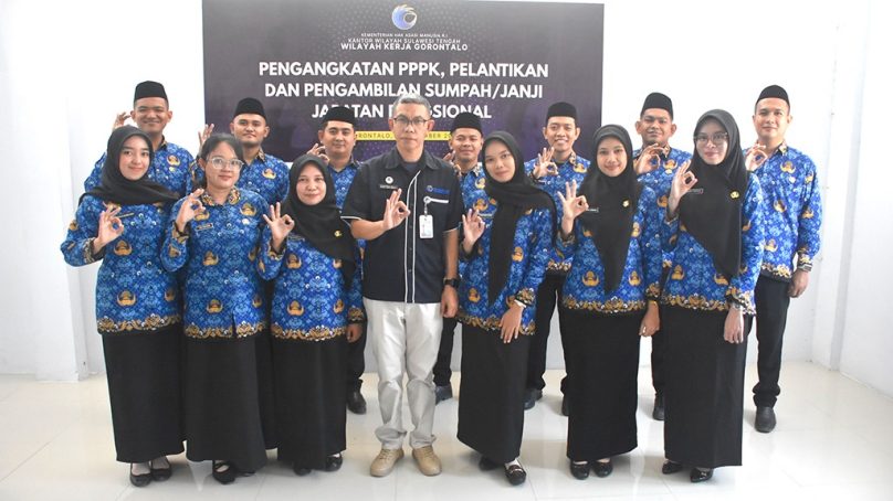 497 PPPK Resmi Bergabung dengan Kementerian HAM, 13 Pegawai Dilantik di Wilayah Kerja KemenHAM Gorontalo