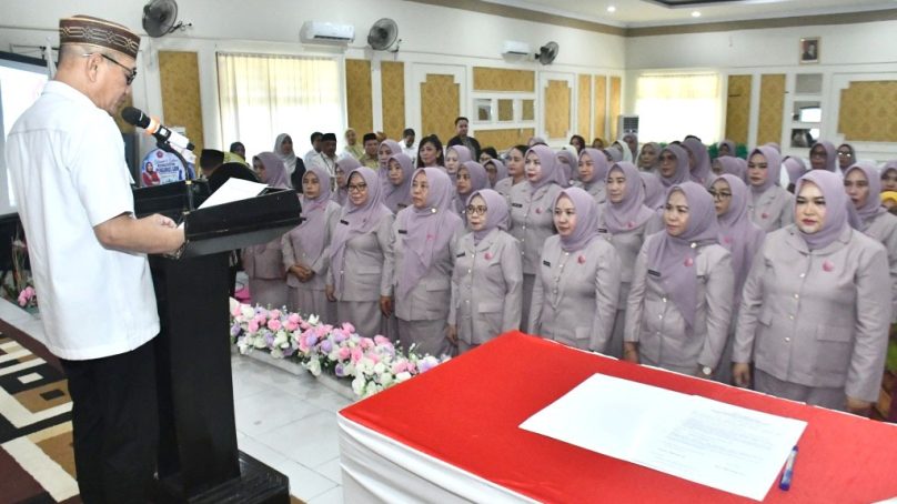 Pelantikan GOW Pohuwato, Bupati Saipul Mbuinga Dorong Perempuan Jadi Kekuatan Pembangunan