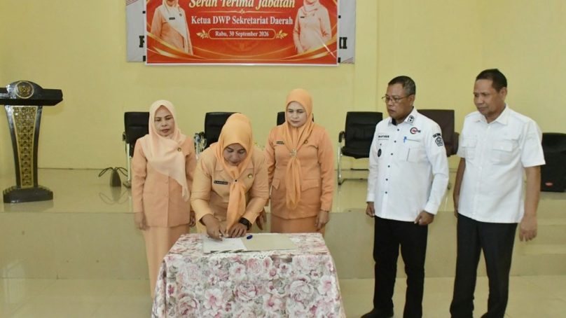 Ketua DWP Setda Pohuwato Berganti, Susanty Mahyudin Ahmad Resmi Emban Amanah