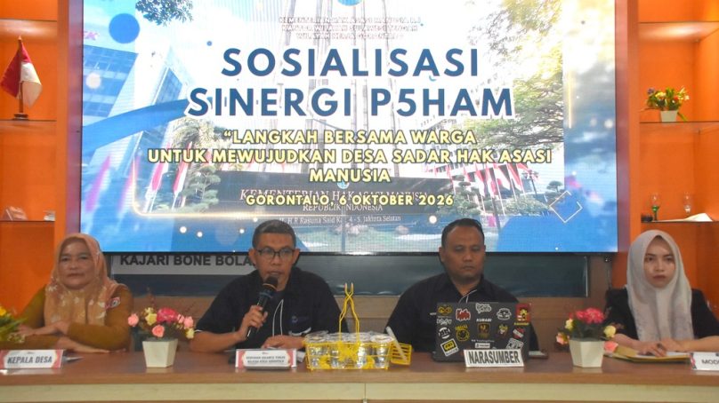 KemenHAM Gorontalo Ajak Warga Desa Toto Utara Berani Lawan Diskriminasi dan Hormati Hak Sesama