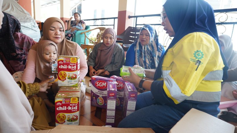 PGM Berikan Bantuan Makanan Tambahan Ibu Hamil  Dan Anak Kurang Gizi